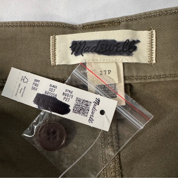 Madewell The Petite Darted Barrel-Leg Utility Pant Safari Khaki Size 27P NV615 - Picture 4 of 10